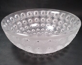 Lalique Nemours Patterned Coupe Bowl in Pristine Condition