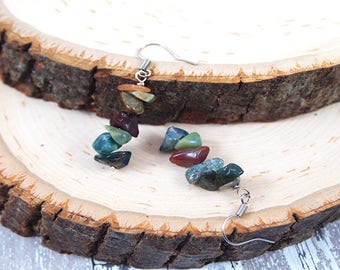 Jade Earrings Jade Silver Earrings Jade Drop Earrings Jade Stacked Earrings Dainty Earrings Genuine Jade Earrings Green Jade Earrings Jade