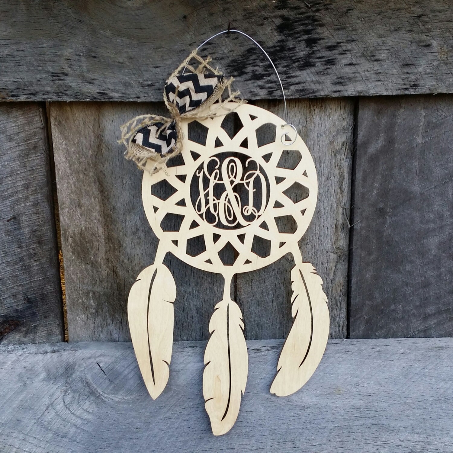 Monogram Dream Catcher Door Hanger Painted Dream Catcher
