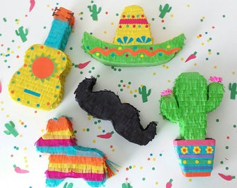 Mini Piñata Party Favor| Cinco de Mayo| Mexican Fiesta | Party Decoration | Set of 5