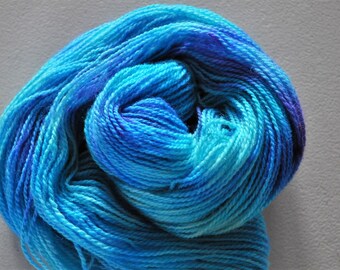 Seaside. Handpainted Tonal Wool Yarn 2 ply Fine/DK weight