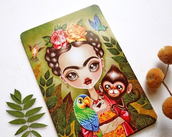 Frida Querida Postcard Postcrossing, Folk Art, Frida Kahlo