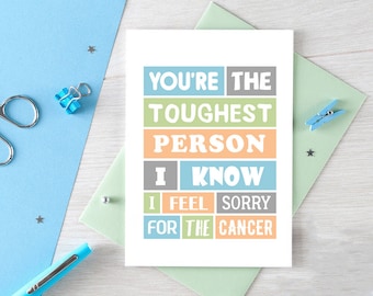 Cancer Thinking Of You Card | Uplifting | Encouragement | Empathy | Cancer Support | Cancer Humor | Funny | Sending Love | Blank | SE0071A6