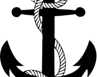 Digital Cut File INFINITY ROPE Anchor SVG Silhouette