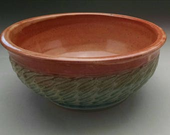 2 Quart Bowl- Aqua and Shino Glazed - Ready to Ship