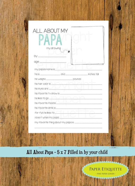Stupendous image pertaining to all about my papa printable Ambitious image inside all about my papa printable