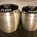 Vintage Kromex Canisters FLOUR and SUGAR Set of 2