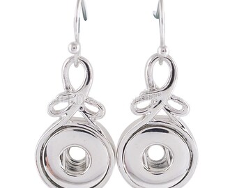 SMALL SNAP * Pierced Dangle Earrings Snap Chunk 12MM Interchangeable Jewelry