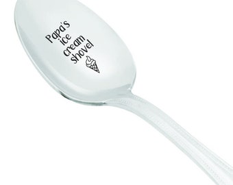 Papa's ice cream shovel | Father's day gift |Spoon Gift for dad | Gift for Ice Cream Lover | Gift for him | Love dad