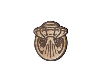 UFO Laser Cut Lapel Pin
