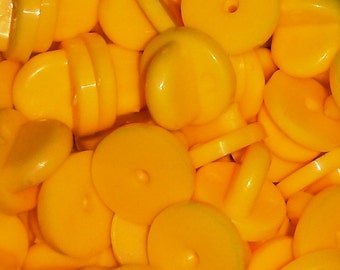 Pin Backings - PVC/Rubber Backs - Yellow - Special on 100 & 500