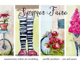 Summer Faire Online Art Workshop - Mixed Media and Watercolors