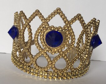 Gold plastic crown, cake topper, baby boy crown, photography prop, cake topper!!