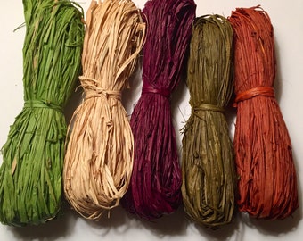 Coloured Raffia Skein