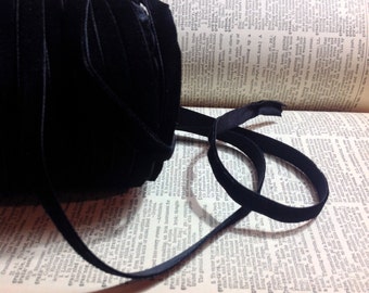 33 yard roll of 3/8" wide classic black velvet ribbon