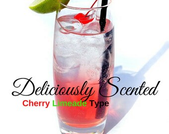 1/2 or 1 oz CHERRY LIMEADE Type Premium Fragrance Oil for candles, soap, perfume oil, cosmetics, soap making, pure, skin safe, supply,sample
