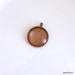 Fine finished artisanal hardwood pendant blank - Mahogany - 30 mm cavity - Brass Bail - (Z30-M)