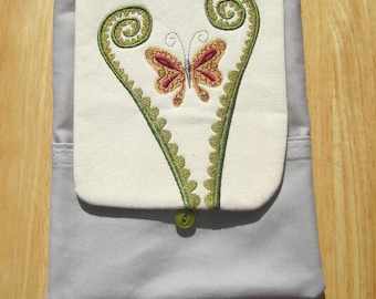 Butterfly and Fiddlehead Handbag