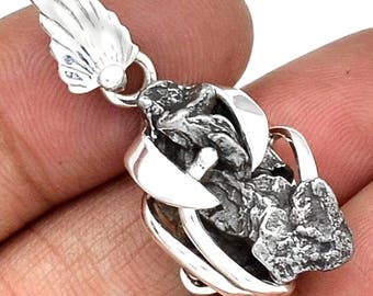 Meteorite Campo Del Cielo 925 Silver Pendant