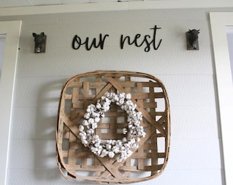 Our Nest Sign Gallery Wall Sign Farmhouse Gallery Wall Our Nest