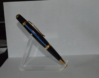 Thin Blue Line- Sierra Style Pen in Gold