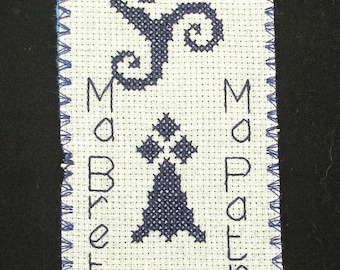 Bookmarks Ma Brittany breton hand embroidered text
