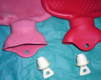 REduced Price Scented Rubber Hot Water Bottles....Davol Rubber .......Vintage Hot Water Bottles....1950's Medical Remedies .....B1