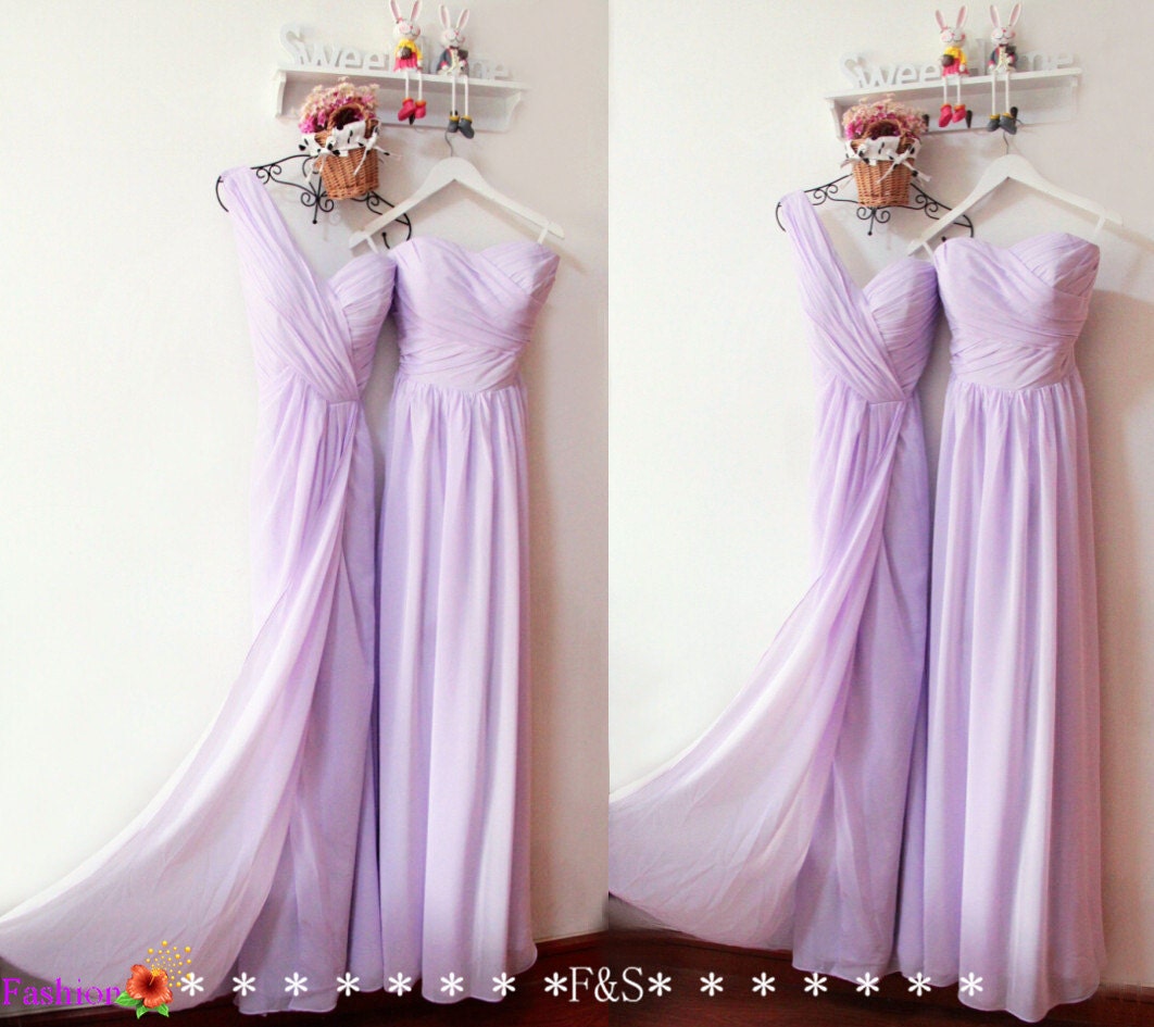  Lilac  Bridesmaid  DressesSplitside Long Prom  DressLilac Prom 