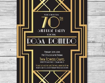 Roaring 20s Birthday Party Invitation