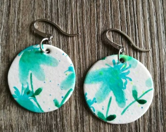 Watercolor Paintings Earrings