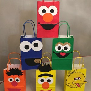 10 Sesame Street favor bags