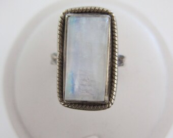 Rainbow Moonstone Ring Size 9.5