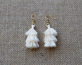 Tiered Mini Tassel Earrings