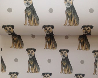 Border terrier , wrapping paper, gift wrap, for border terrier lovers, for dog owners, for dog lovers, read description