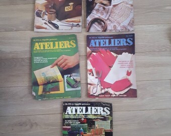 Set of 5 volumes of magazine by little "workshop" with ideas for making home made in 1978