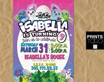 Hatchimals Birthday Party Invitation, Hatchimals Invitation, Hatchimal Party Supplies, Hatchimal Birthday Invitation, Hatchimals Party