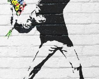 Banksey - Flower Bomber - 24x36" Poster