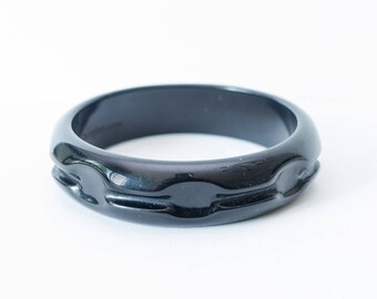 Hair Tie Bracelet, Hair Tie Holder, Hair Tie Bangle Plastic - Black
