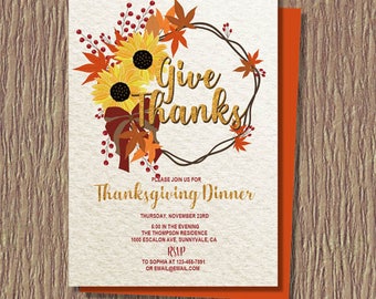 thanksgiving invitation card
