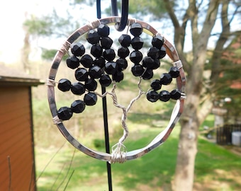 Bangle Bracelet Tree of Life Suncatcher, Recycled Materials!