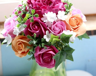 Wedding bouquet, Alternative bridal bouquet, Deco clay bouquet, Bridesmaid bouquet, Flower girl, Alternative bouquet, RusticW