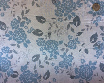 Cotton lawn fabric, floral print