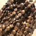 Vintage Czech glass nailhead bead lot copper 6 mm faceted sew on doll buttons