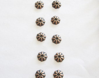 Bead Caps, Copper Bead Caps, 6 mm Bead Caps, Copper Pewter Jewelry Findings, Copper Jewelry Components, Copper Jewelry, Copper parts