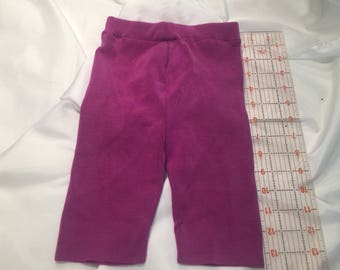 Small Infant LEGGINS Raspberry. Silk Repurposed Sweater.