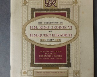 The Coronation of HM King George VI & HM Queen Elizabeth 1937 - Complete Player's Cigarette Cards Album