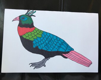 Himalayan Monal Hand Made Greeting Card