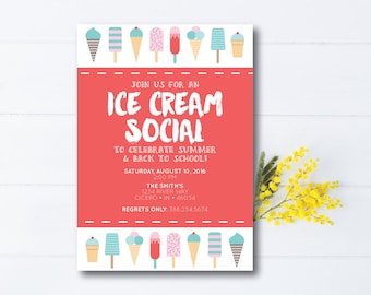 ice cream social flyer