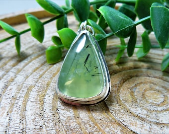 Prehnite Sterling Silver Pendant