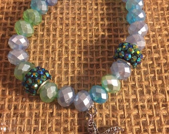 Beaded bracelet with starfish charm
